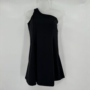 Quince Black Ultra-Form One Shoulder Performance Dress sz S Women's Athletic NWT